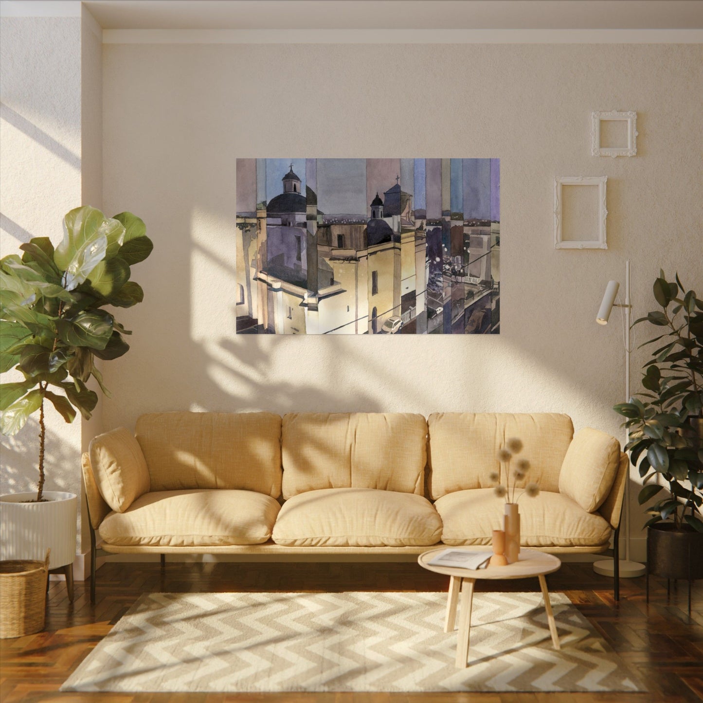 Catedral Basilica Menor de San Juan Bautista watercolor painting Puerto Rico architecture travel essentials Caribbean island art