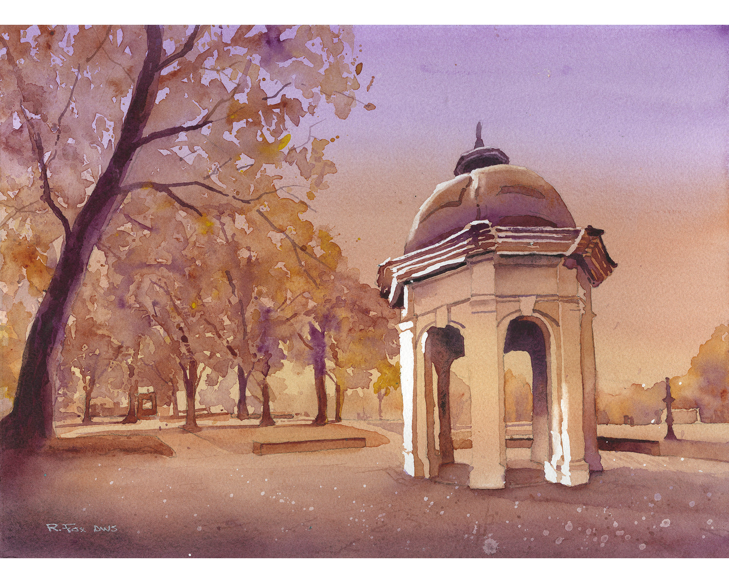 Watercolor wall art of East Carolina University’s Cupola, capturing school pride and tradition.