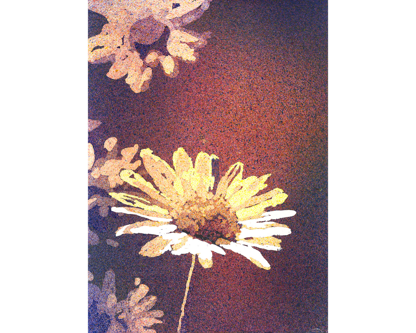 Colorful painting sunflower wall art for house  floral watercolor landscape painting (print)