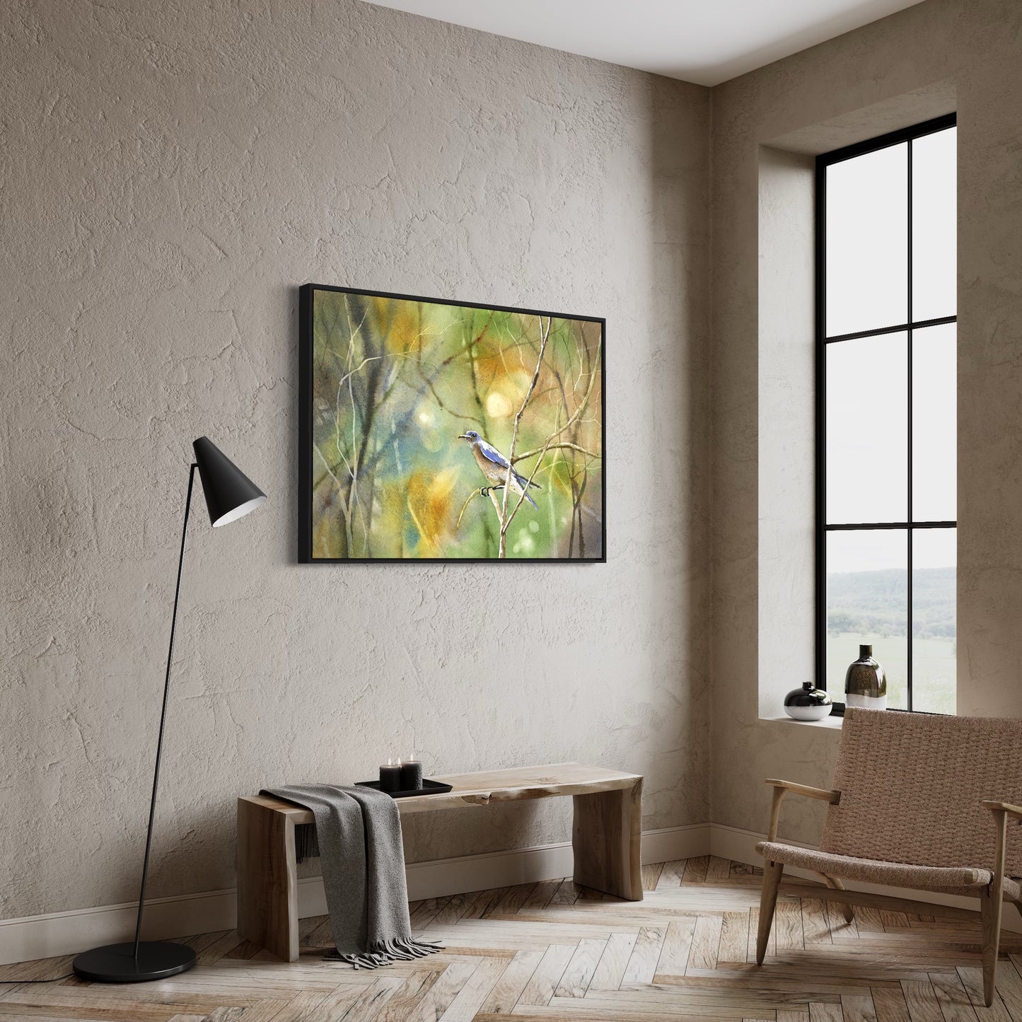 Caballo corriendo por la tundra: pintura de caballos, arte de caballos. Pintura de caballos acuarela batik paisaje pintura pared arte decoración del hogar caballo (impresión)