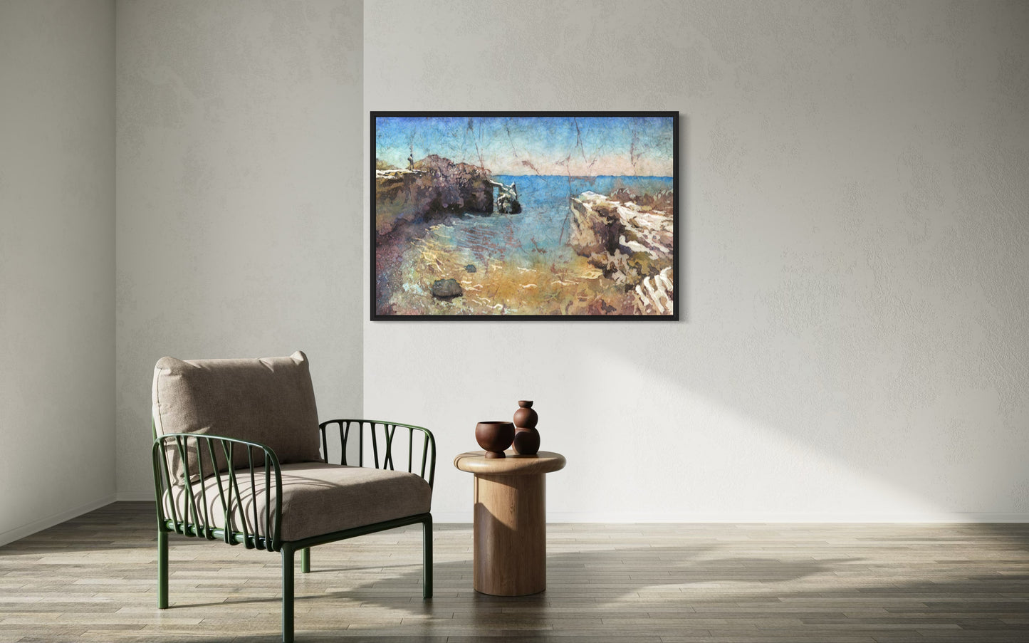 Cabo Rojo rocks and beach Puerto Rico colorful wall decor travel essentials art for house ocean painting landscape- original