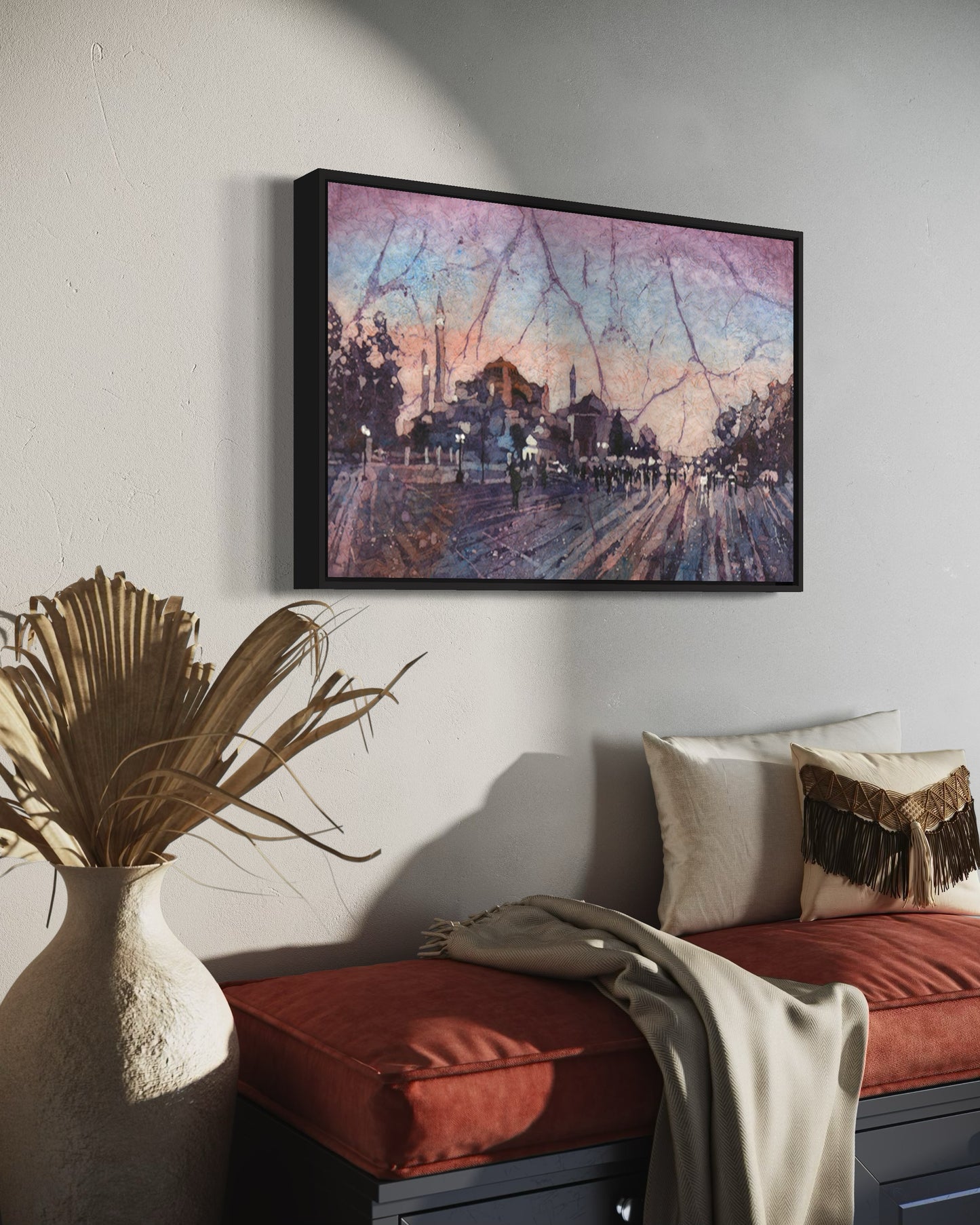 Hagia Sofia colorful watercolor landscape painting Istanbul Turkey fine art for home travel essentials (original)