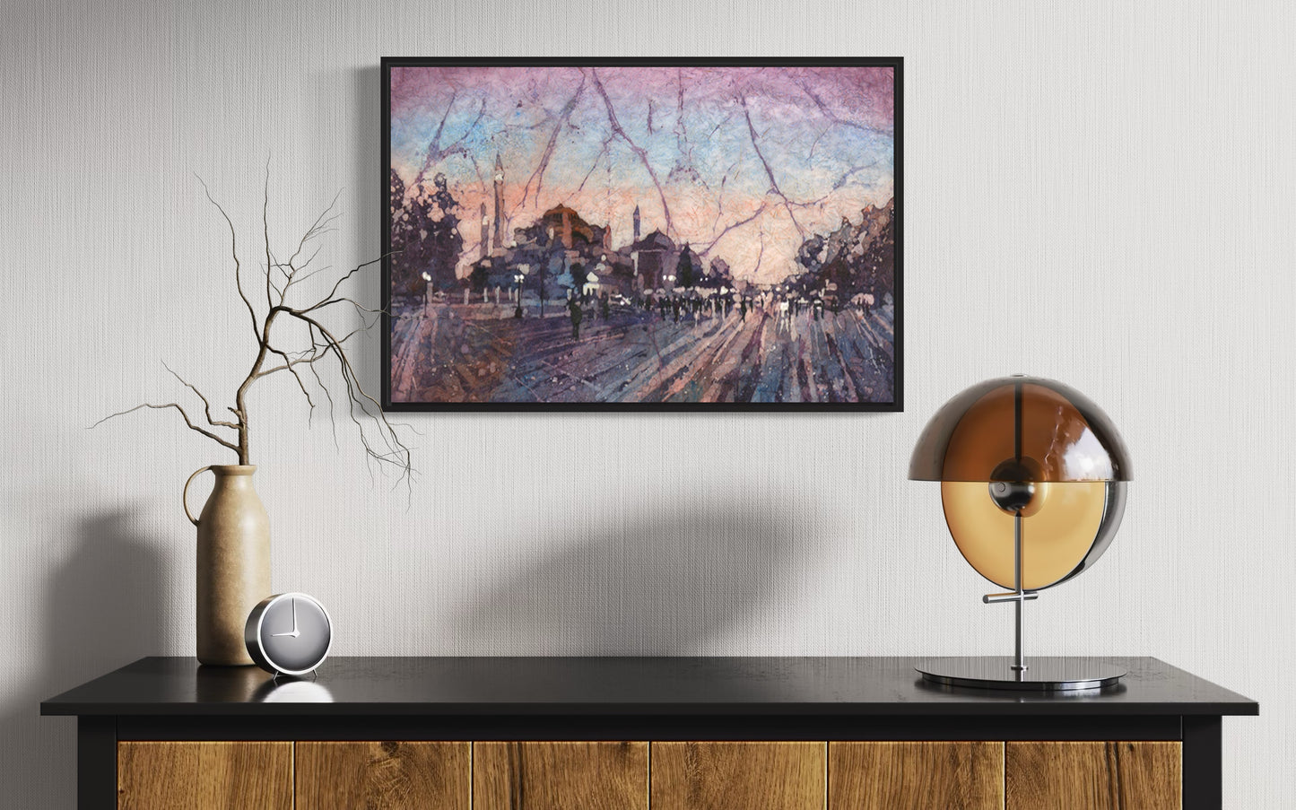 Hagia Sofia colorful watercolor landscape painting Istanbul Turkey fine art for home travel essentials (print)