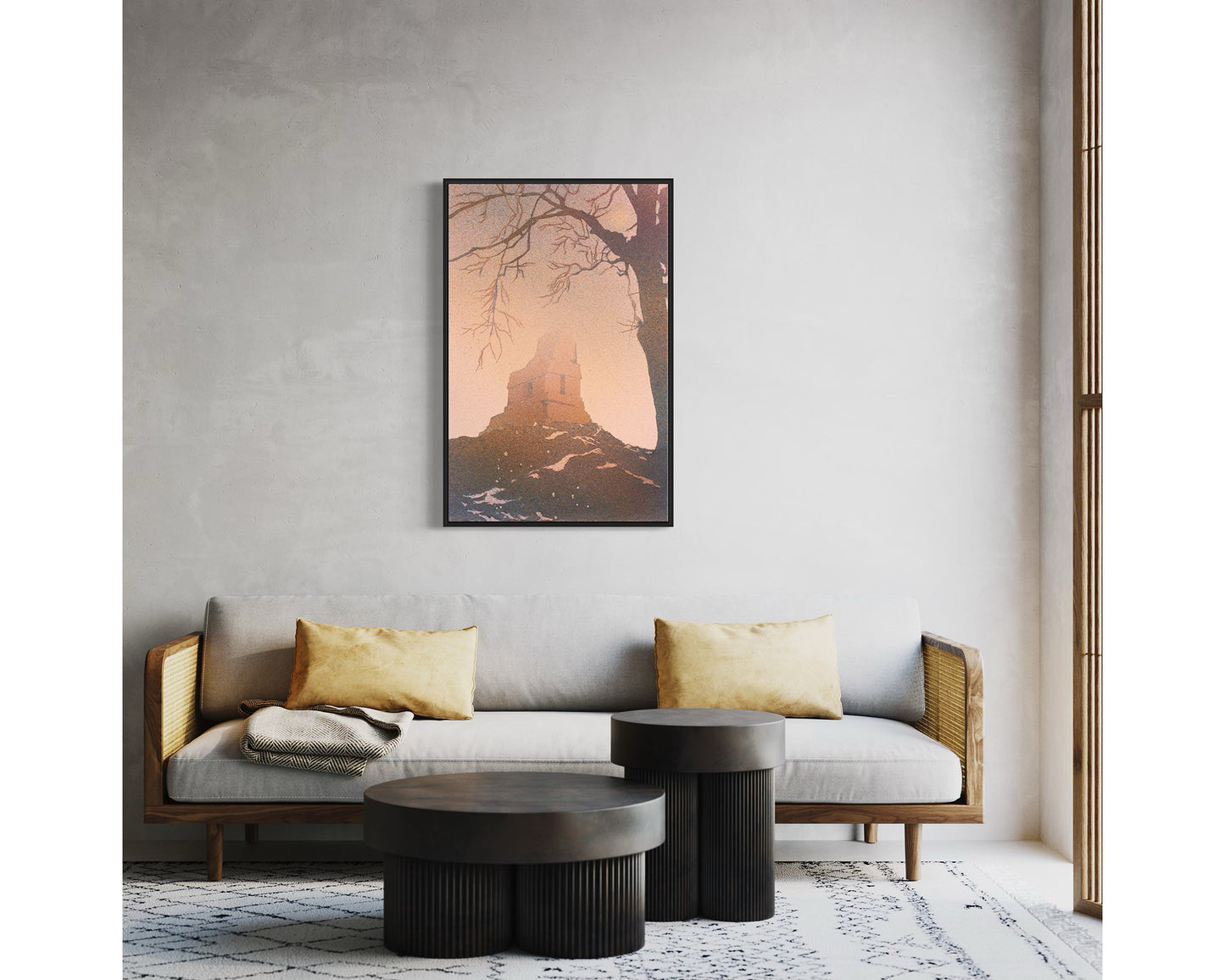 Mayan temple in Tikal, Guatemala. Painting watercolor Tikal temple Guatemala art Mayan ruins watercolor painting Mayan (original painting)