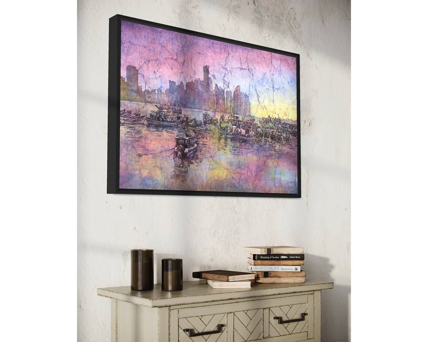 Panama City Central America harbor trendy wall art handmade home decor skyline nautical boat travel essential (original)