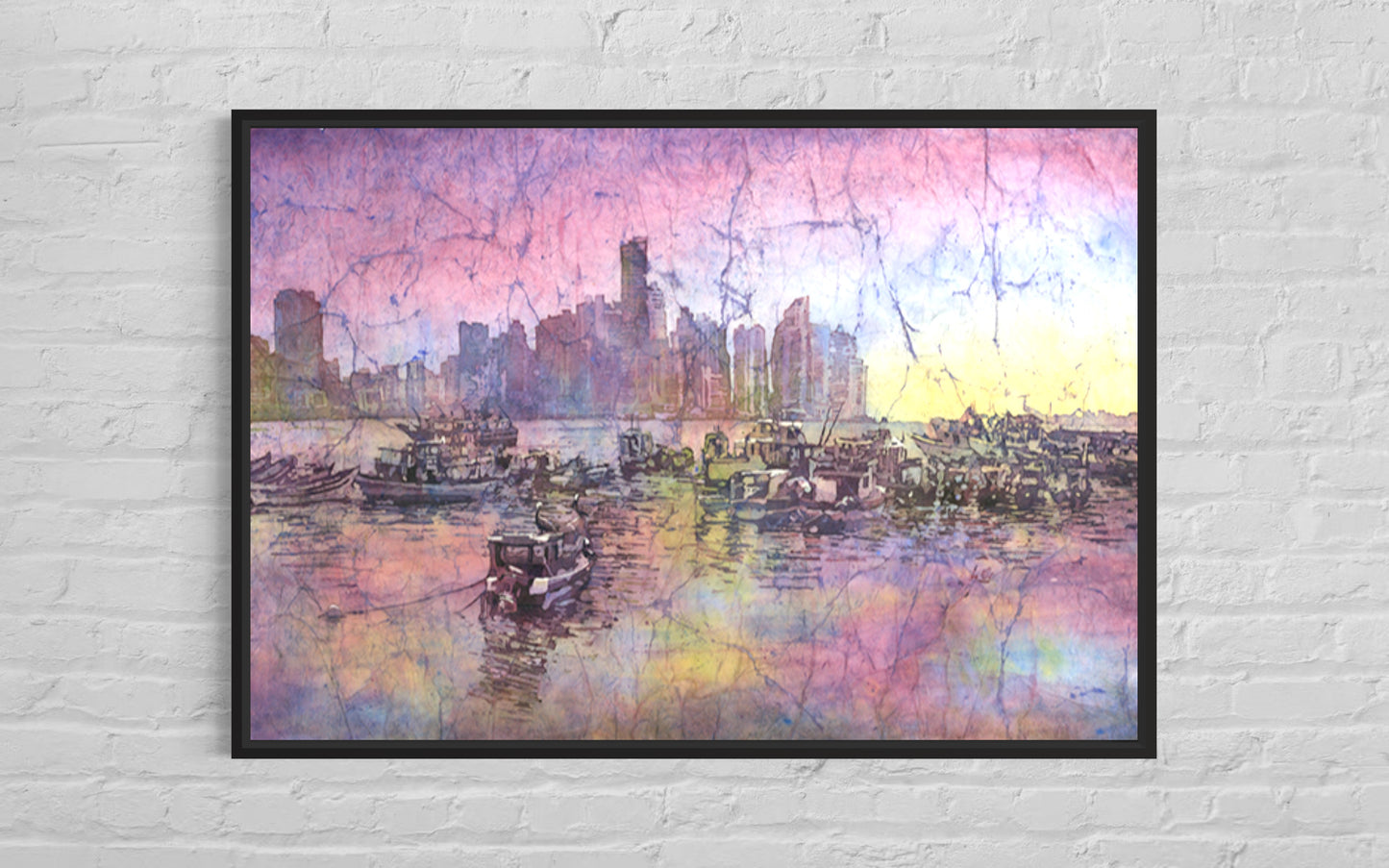 Panama City Central America harbor trendy wall art handmade home decor skyline nautical boat travel essential (original)
