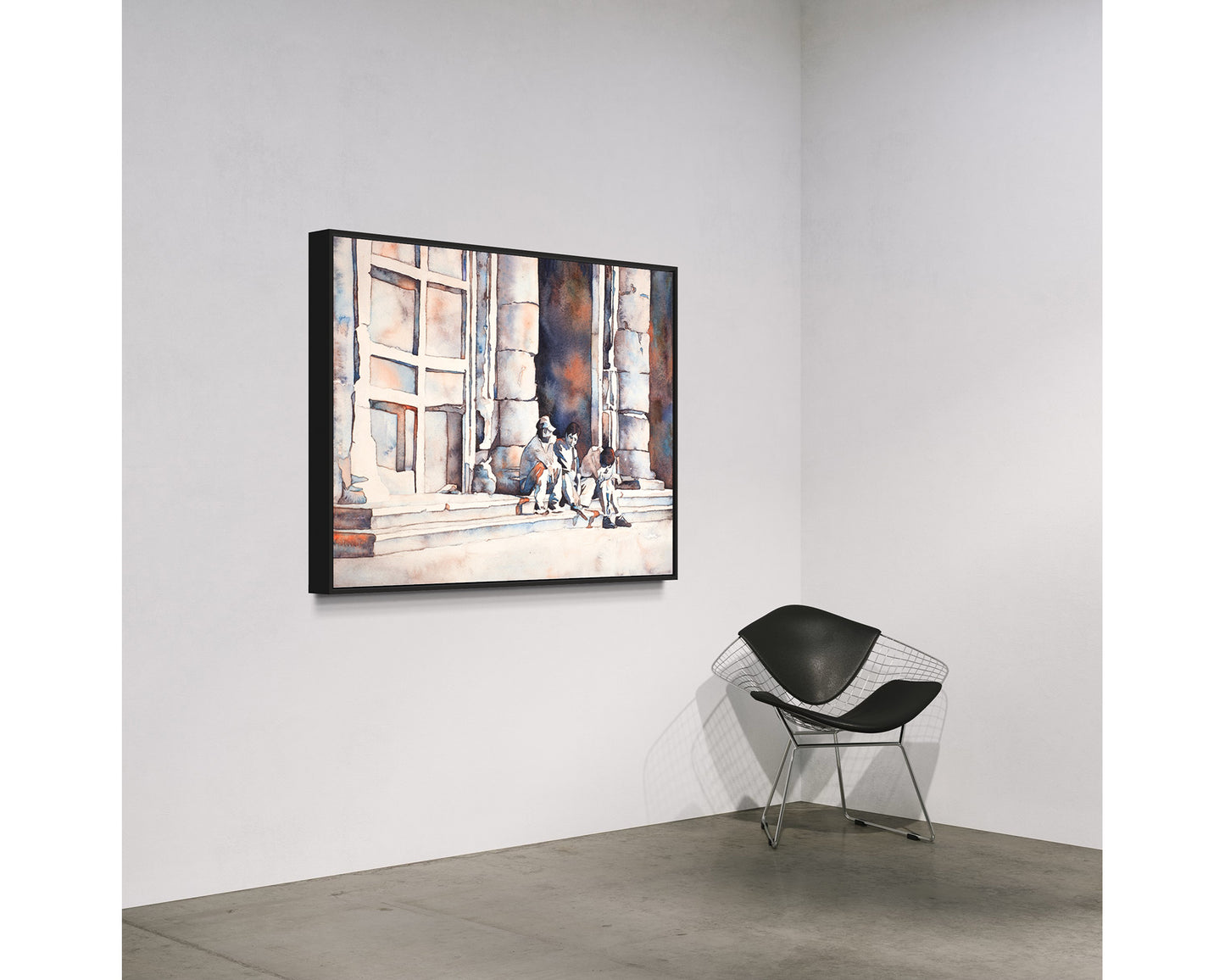 Morelia church watercolor with architectural depth and sunset tones, ideal for decorating modern interiors or gifting to world travelers.