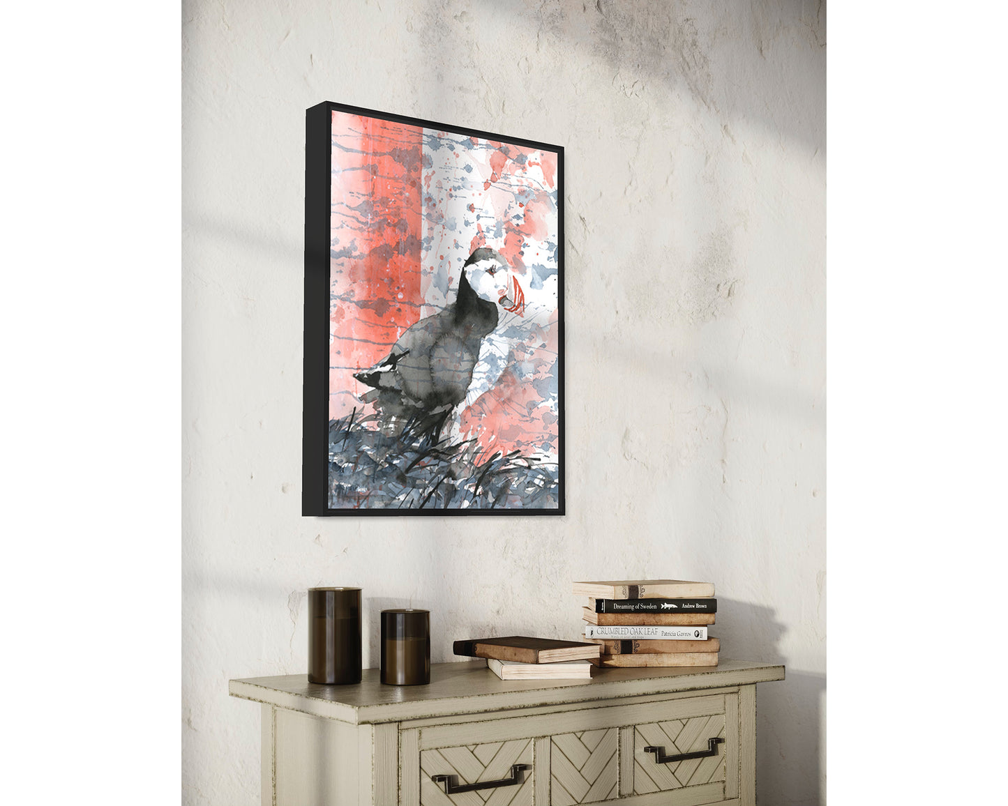 Pintura de acuarela de bellas artes de frailecillo islandés. Pintura de acuarela Frailecillo Islandia arte de aves (impresión)