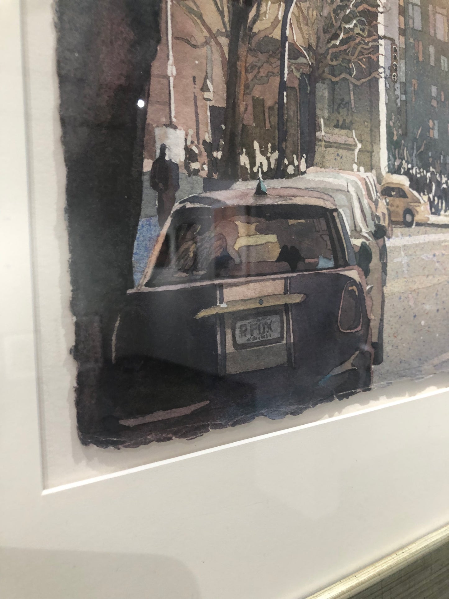 New York City’s Triumphal Arch in Washington Square Park glowing at twilight in a fine art watercolor—perfect travel-themed wall art.