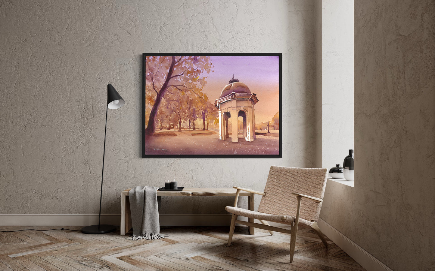 Architectural watercolor painting of ECU Cupola, great for ECU football and basketball fans.