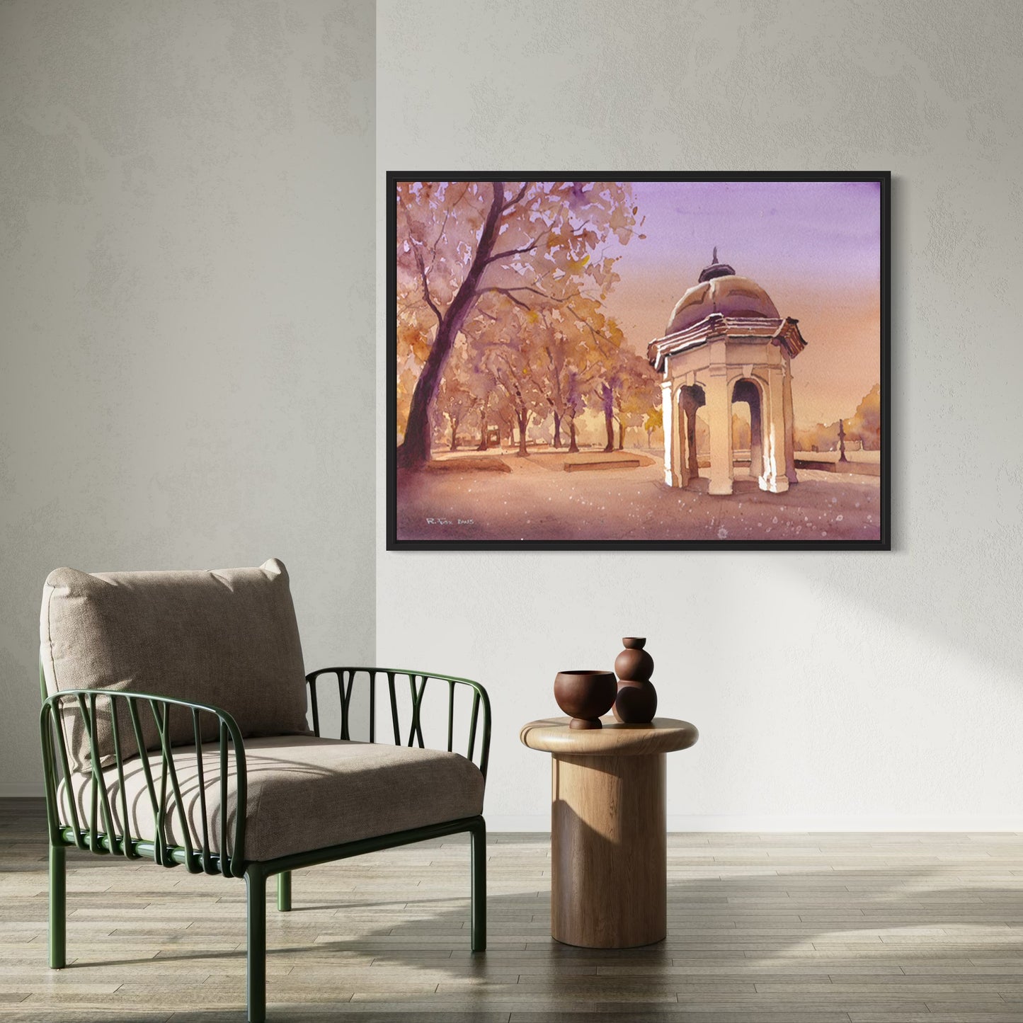 Graduation or alumni present featuring the ECU Cupola in expressive watercolor style.