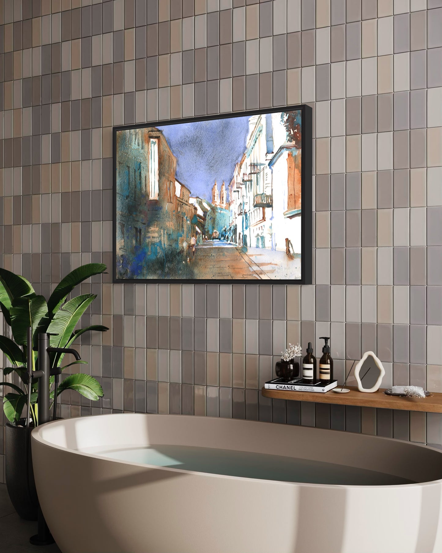 Vilniaus Street & church of St. Francis Xavier in Old Town of Kaunas, Lithuania (original)