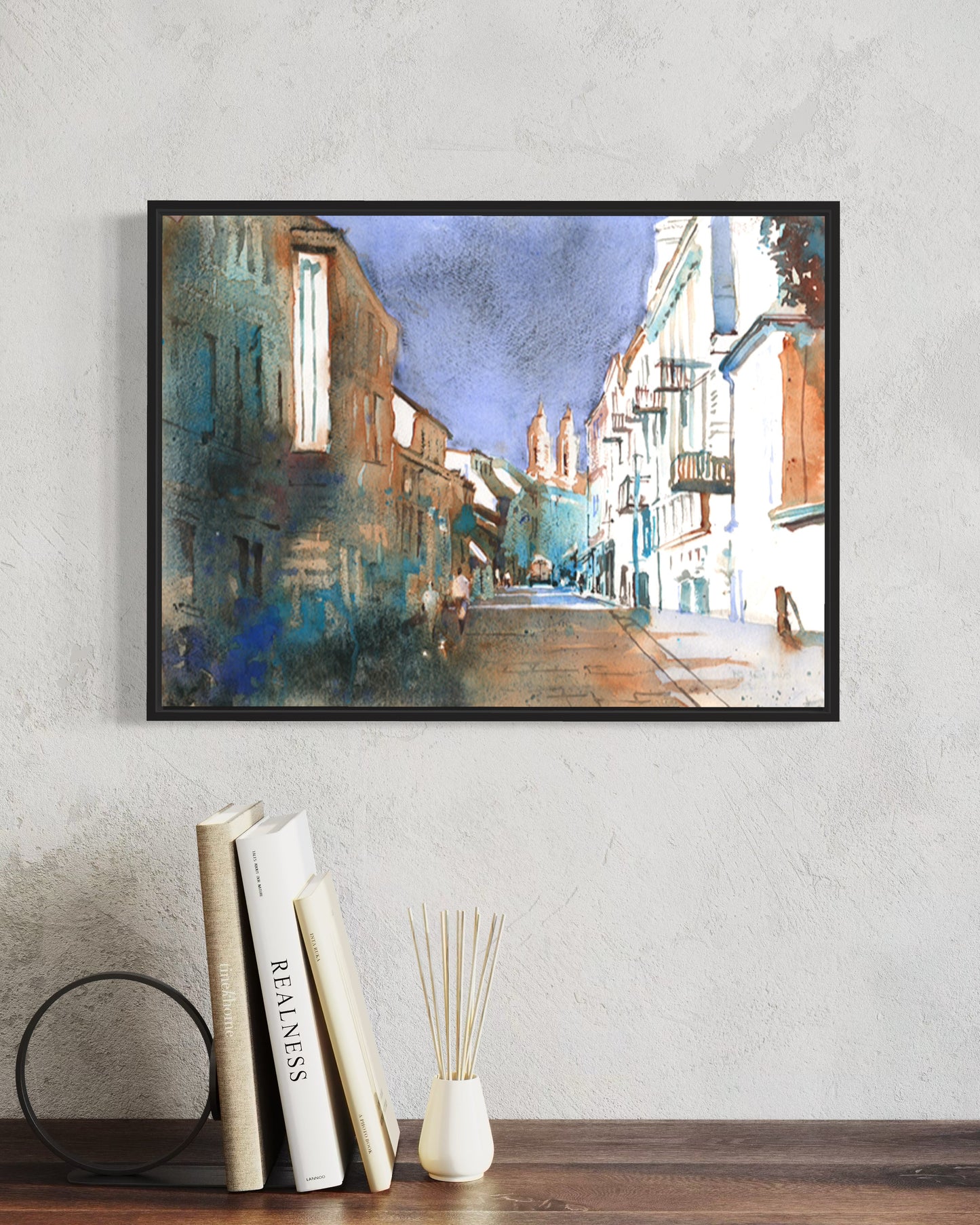 Vilniaus Street & church of St. Francis Xavier in Old Town of Kaunas, Lithuania (original)