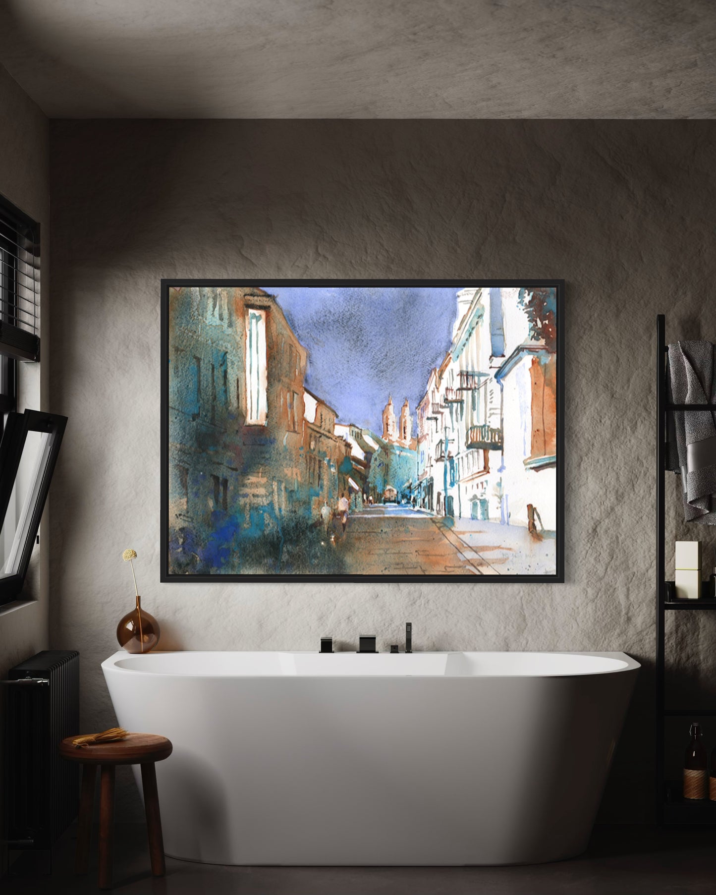 Vilniaus Street & church of St. Francis Xavier in Old Town of Kaunas, Lithuania (original)