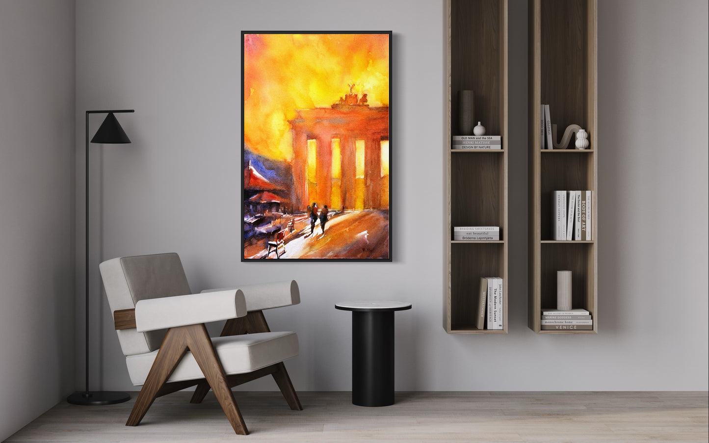 Brandenburg Gate- Berlin, Germany watercolor fine art print landscape painting travel essentials (original)