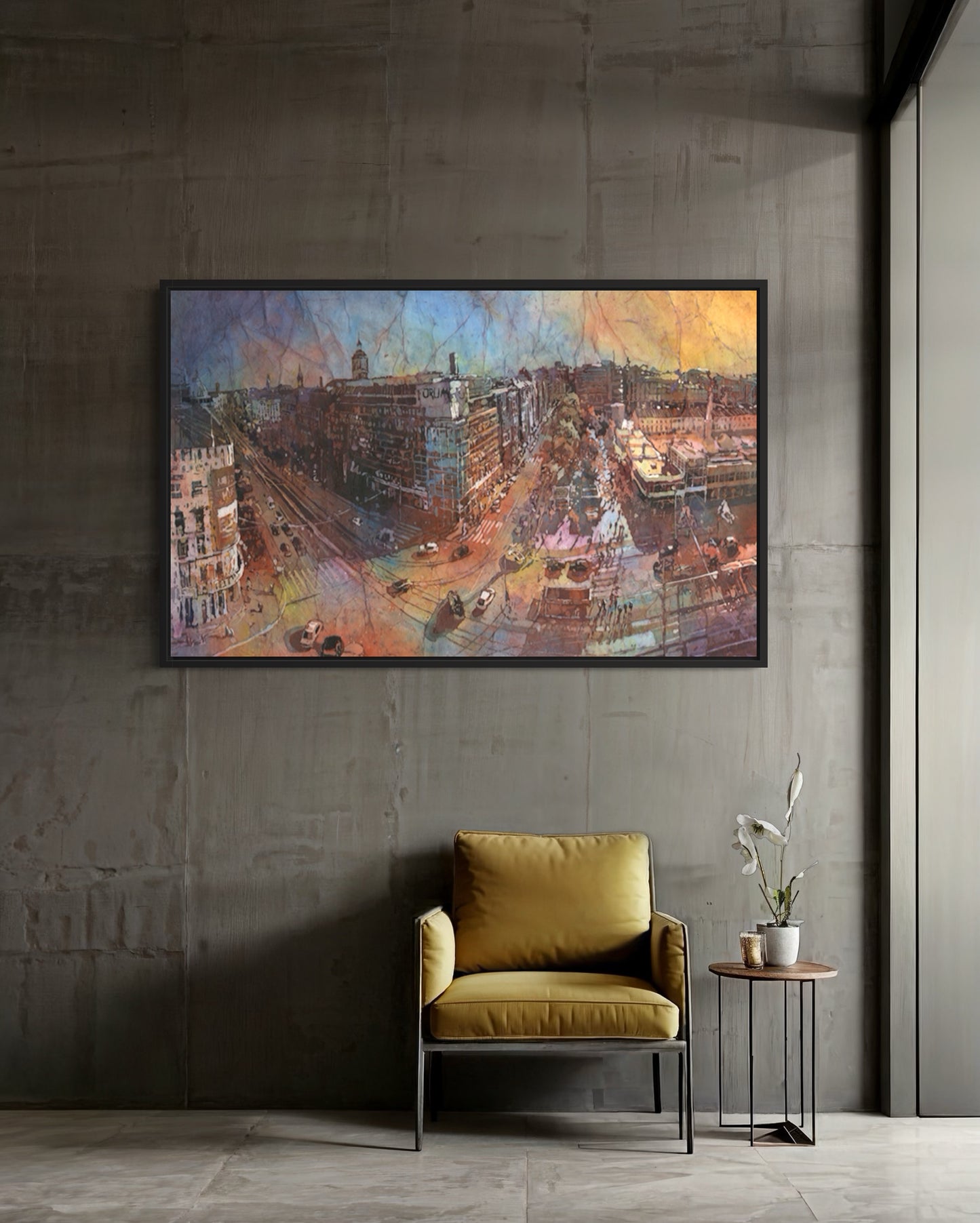 Caballo corriendo por la tundra: pintura de caballos, arte de caballos. Pintura de caballos acuarela batik paisaje pintura pared arte decoración del hogar caballo (impresión)