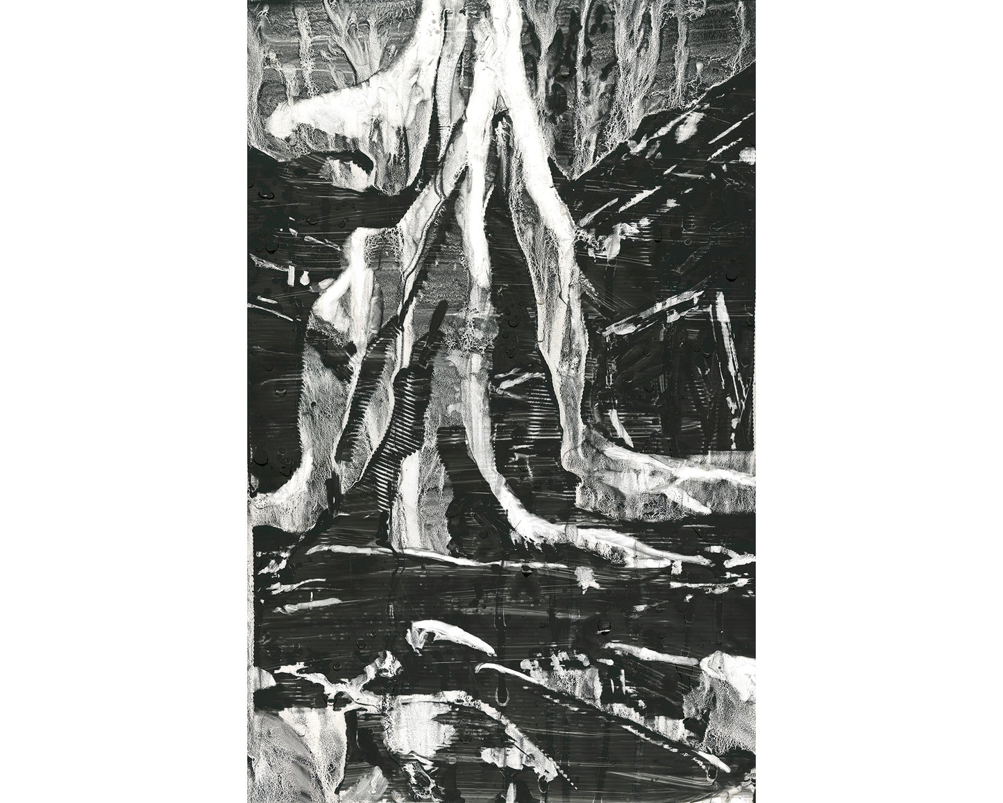 Detailed watercolor painting of the temple ruins at Ta Prohm in Cambodia’s Angkor Wat park with vibrant sycamore tree—great for interior design and meaningful gifts.