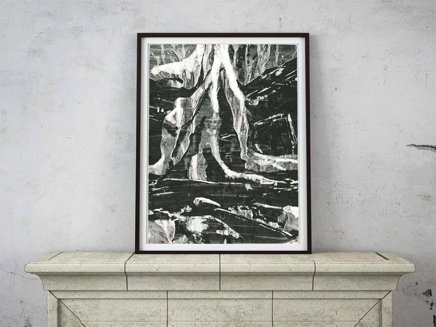 Fine art watercolor of Ta Prohm Temple at Angkor Wat with dramatic sycamore roots engulfing the stone structure—ideal for home or office decor and travel enthusiasts.