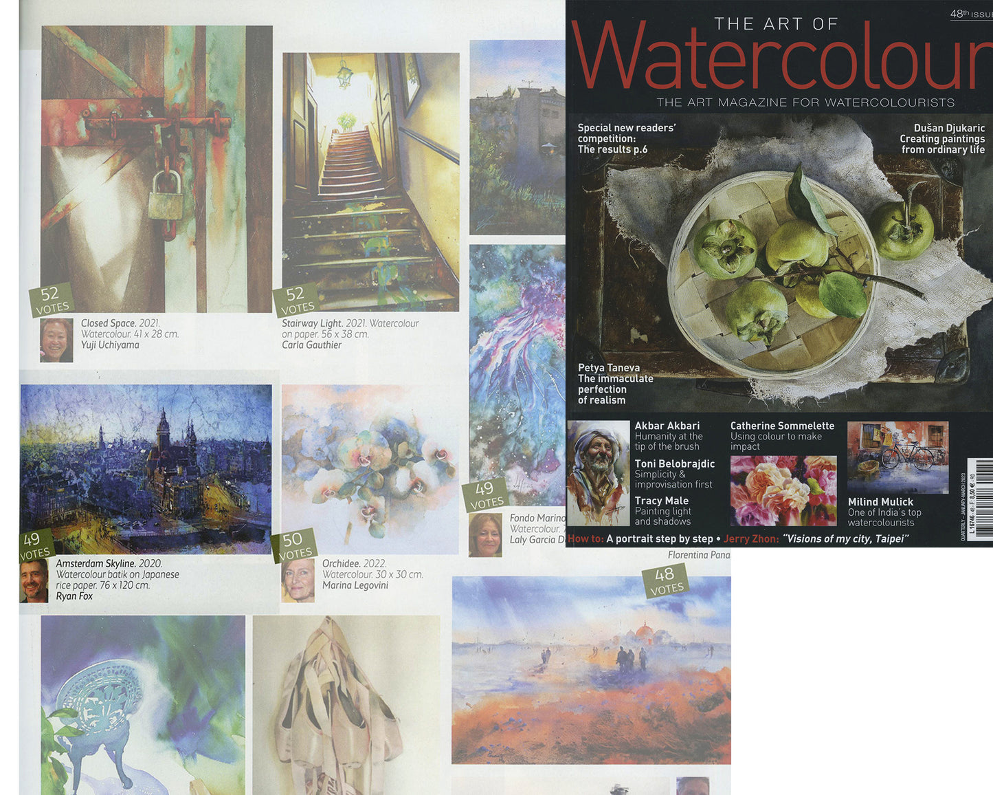 Amsterdam Skyline artwork featured in Art of Watercolour