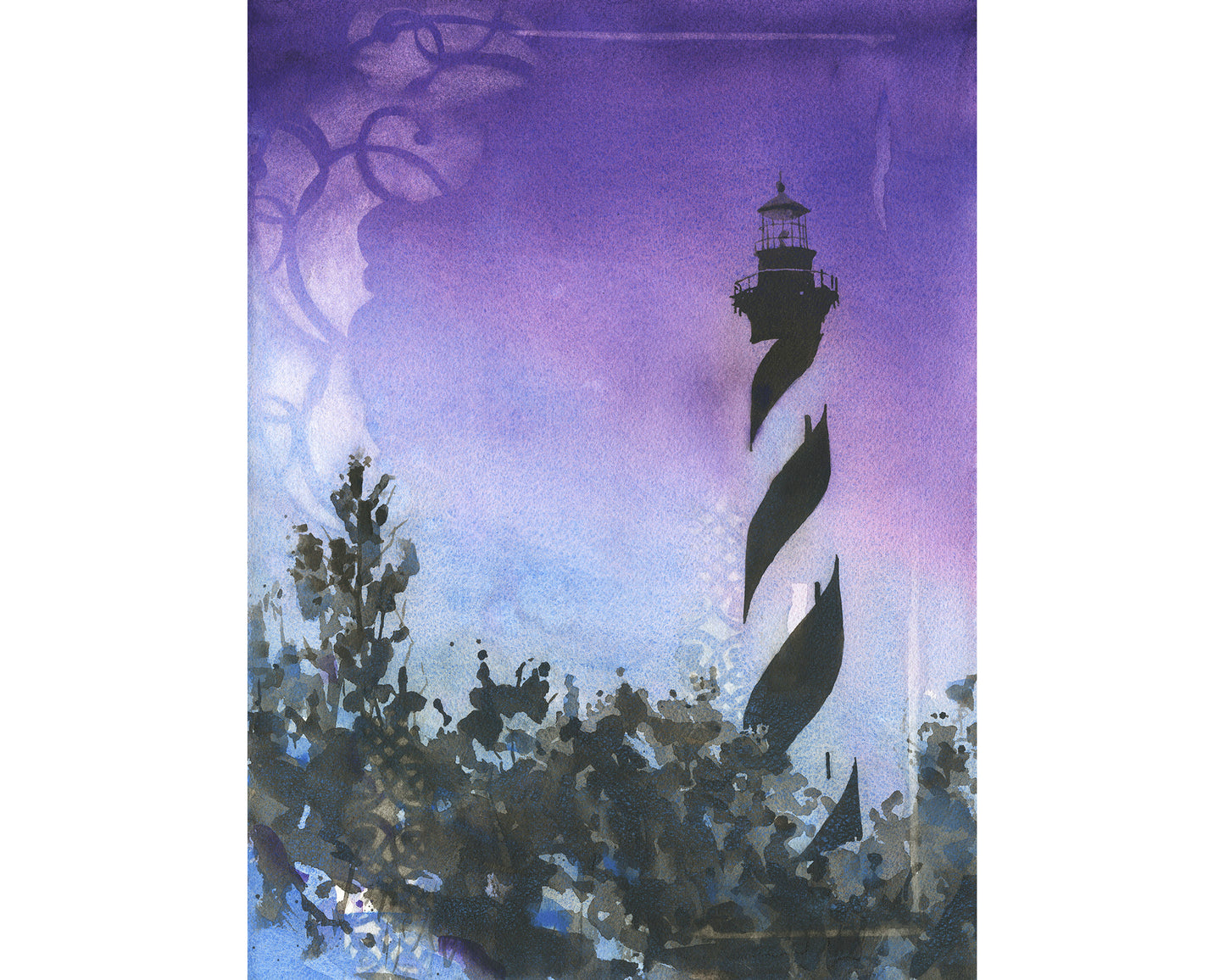 Faro de Cabo Hatteras en Outer Banks, Carolina del Norte. Obra de arte OBX pintura costera obra de arte de la casa de playa (original)