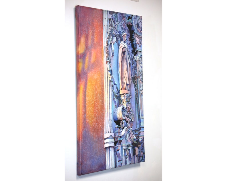 Atmospheric watercolor painting of a quiet street in Guanajuato with rustic textures and warm tones—great for gallery walls or cultural travel gifts.