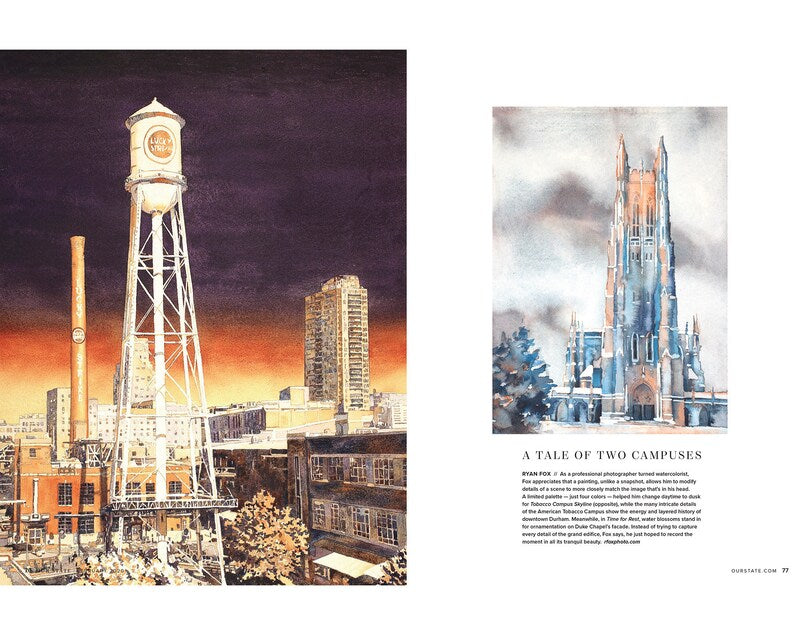 Pintura de acuarela del horizonte de Richmond, VA. Bellas artes del horizonte de la ciudad de Richmond, bellas artes. Obra de arte de pintura del horizonte de Richmond giclee (impresión)