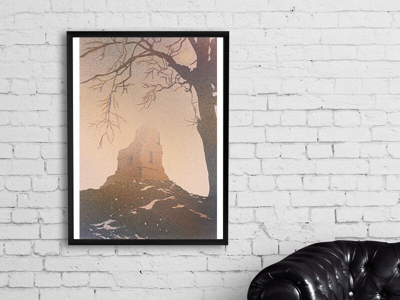 Mayan temple in Tikal, Guatemala painting watercolor art original temple Guatemala art giclee print watercolor painting Mayan ruins (print)