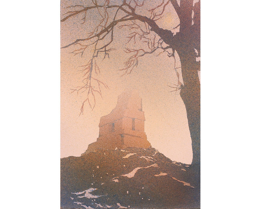 Mayan temple in Tikal, Guatemala painting watercolor art original temple Guatemala art giclee print watercolor painting Mayan ruins (print)