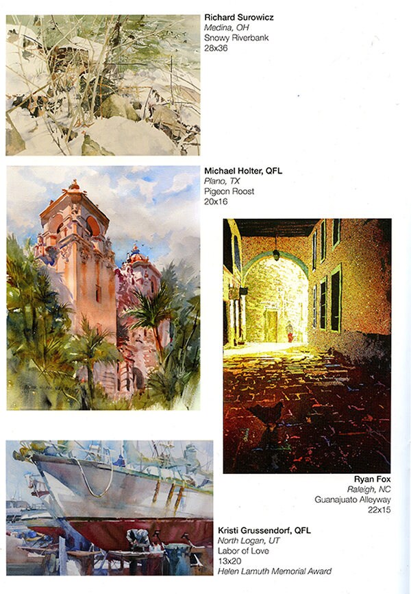 Watercolor painting of woman & chicken in alleyway in the UNESCO World Heritage city of Guanajuato- Mexico.  Original art