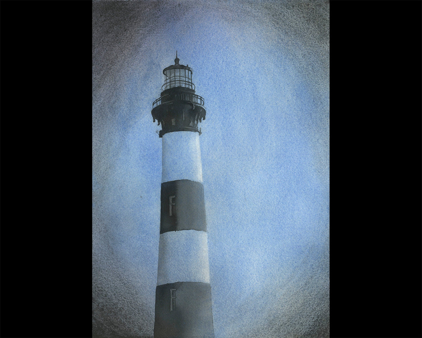 Faro de Bodie Island al atardecer en los Outer Banks (OBX) de Carolina del Norte, Estados Unidos. Pintura de acuarela Arte de la playa del faro de Bodie Island (impresión)