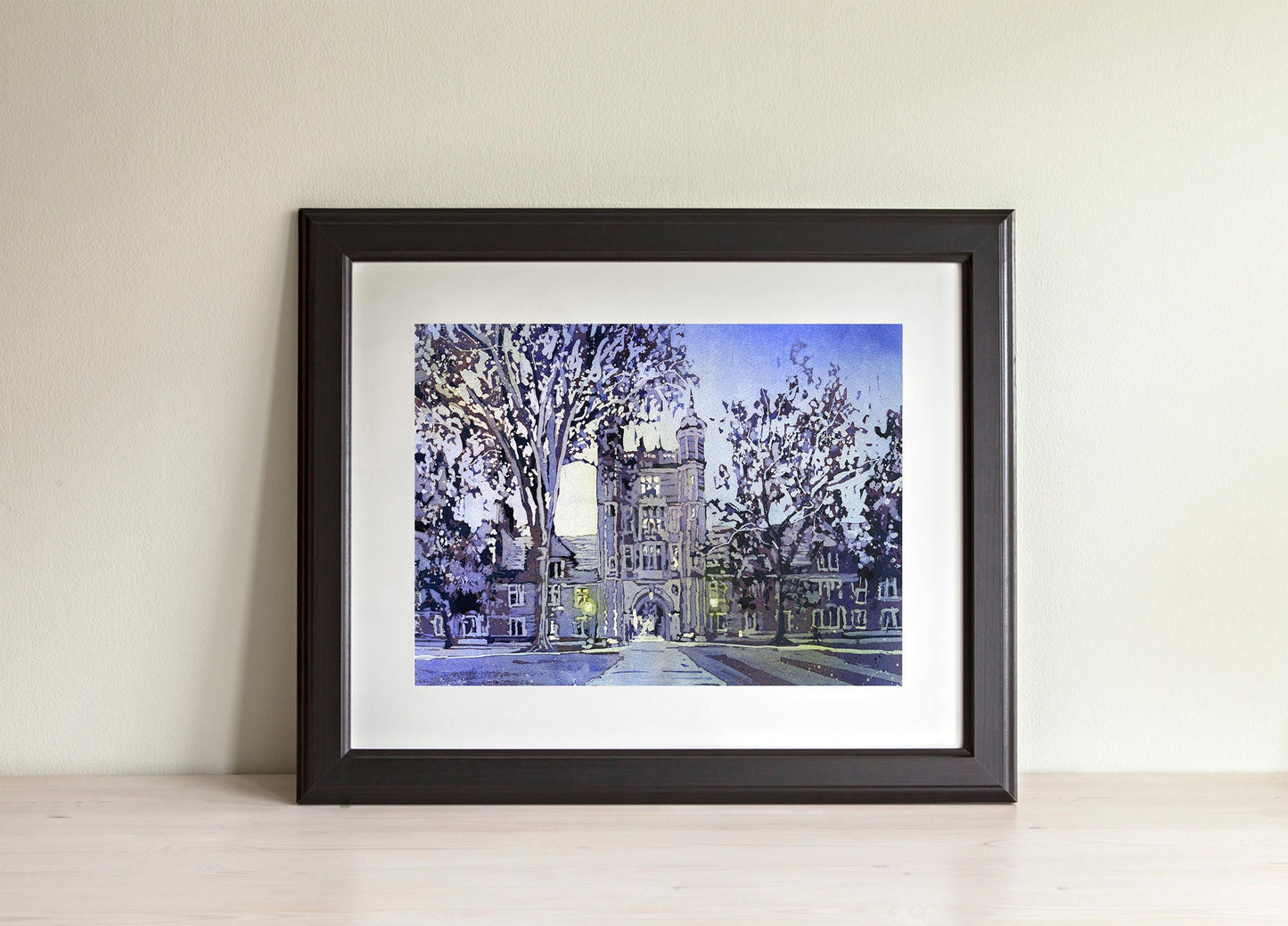 Fine art print of U of M Law School exterior, ideal graduation gift for Michigan Wolverines.