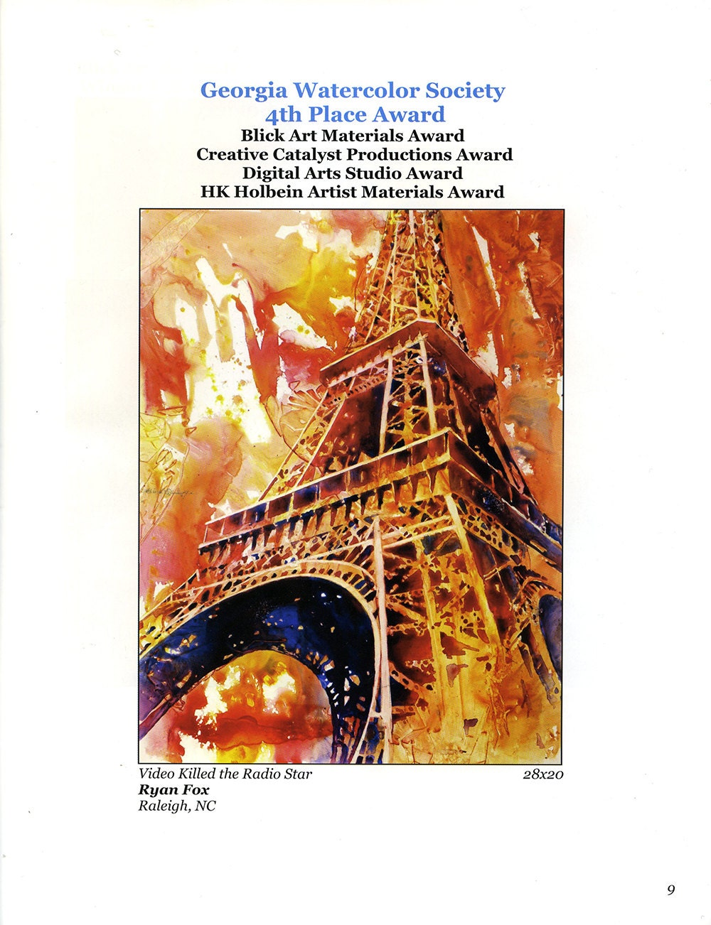 Eiffel Tower at sunset watercolor painting- Paris, France    watercolor painting of Paris, fine art Eiffel Tower watercolor (print)