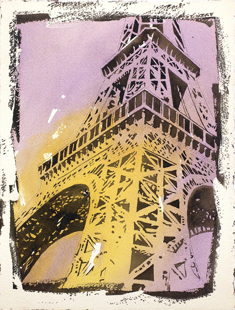 Eiffel Tower- Paris, France artwork. Art Eiffel Tower print. Watercolor original painting Paris France art. Watercolor painting Paris (print)