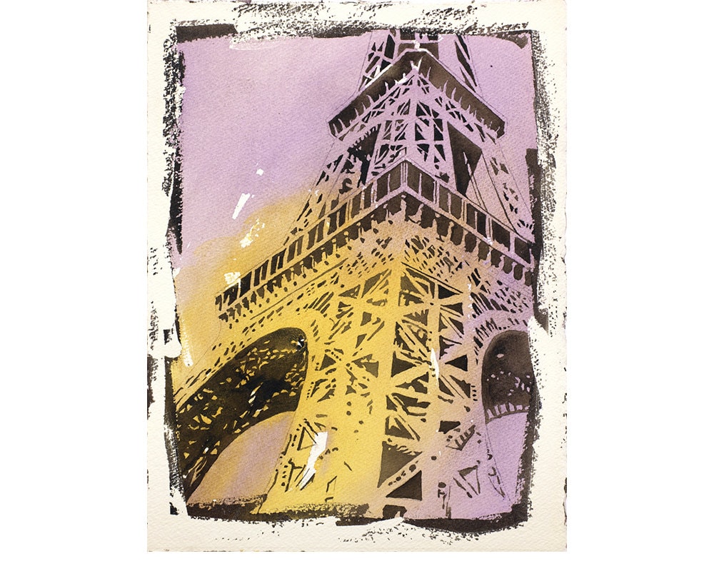 Eiffel Tower- Paris, France artwork. Art Eiffel Tower print. Watercolor original painting Paris France art. Watercolor painting Paris (print)