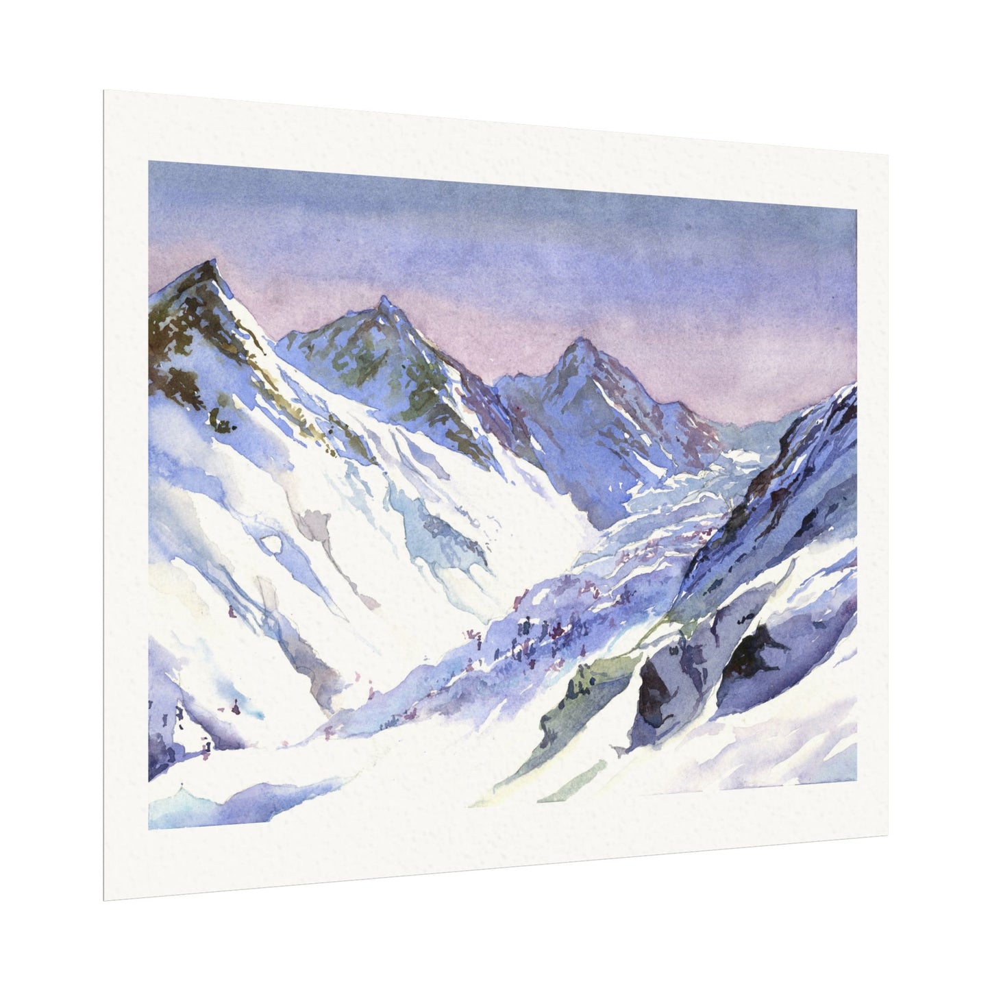 Snowy mountains Switzerland Alps Swiss landscape travel decor art for house snow European travel interior design