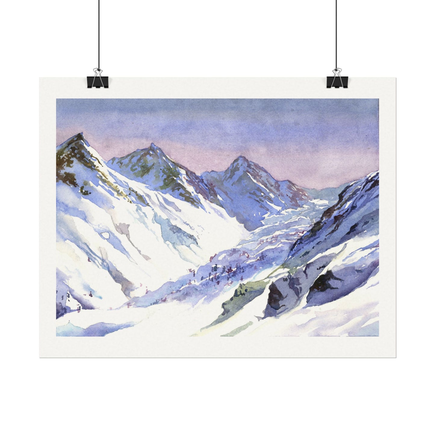 Snowy mountains Switzerland Alps Swiss landscape travel decor art for house snow European travel interior design