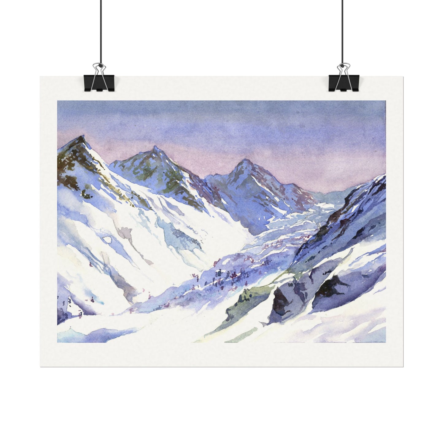 Snowy mountains Switzerland Alps Swiss landscape travel decor art for house snow European travel interior design