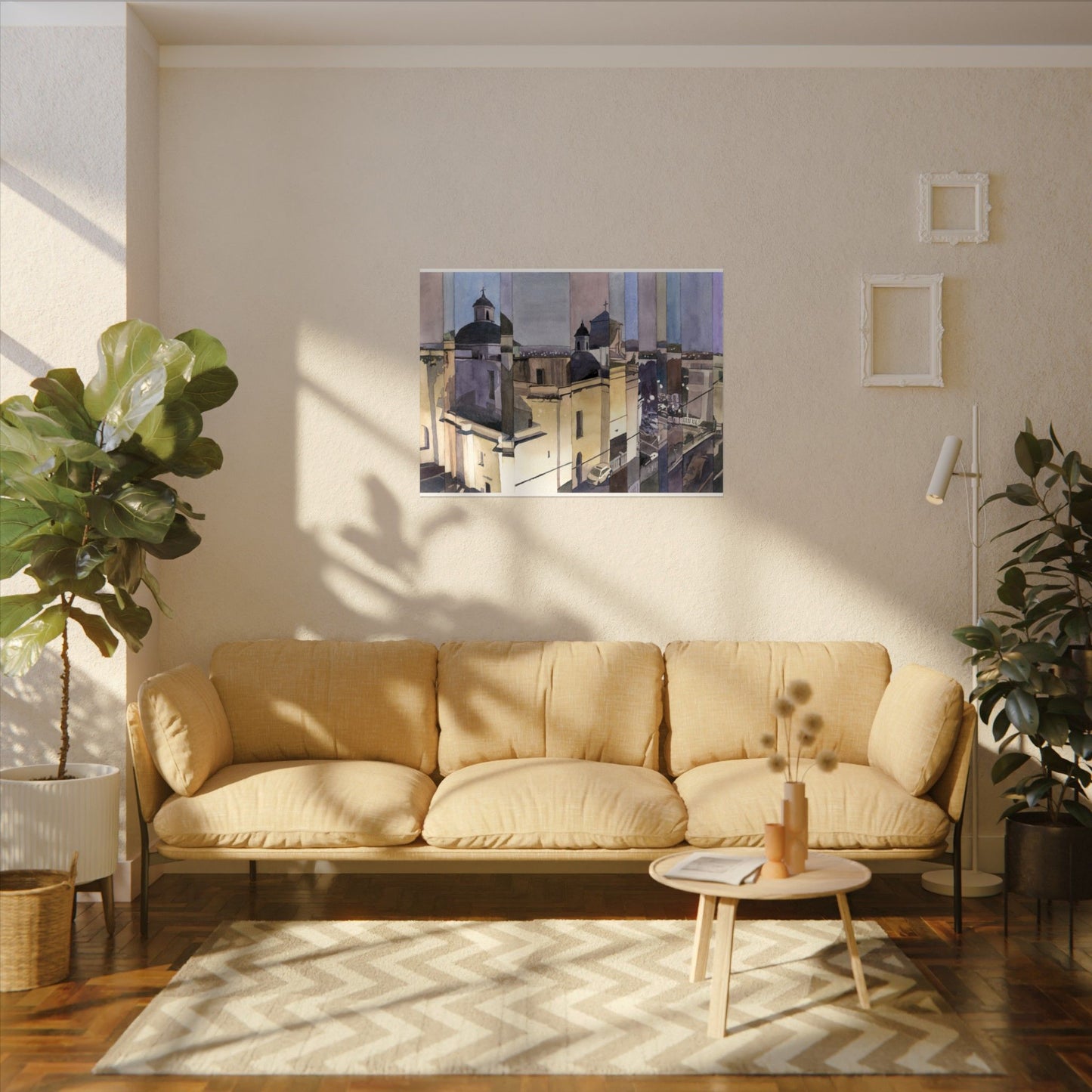 Catedral Basilica Menor de San Juan Bautista watercolor painting Puerto Rico architecture travel essentials Caribbean island art