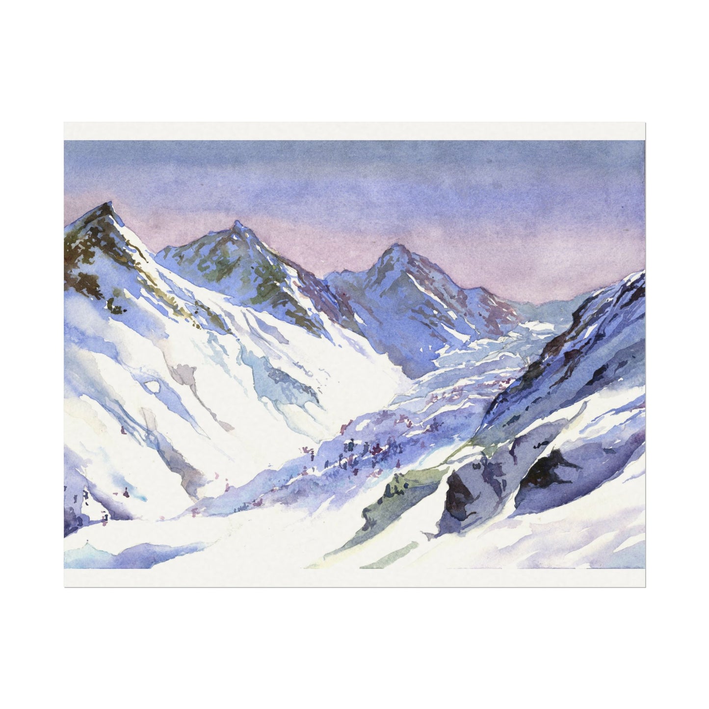 Snowy mountains Switzerland Alps Swiss landscape travel decor art for house snow European travel interior design Poster