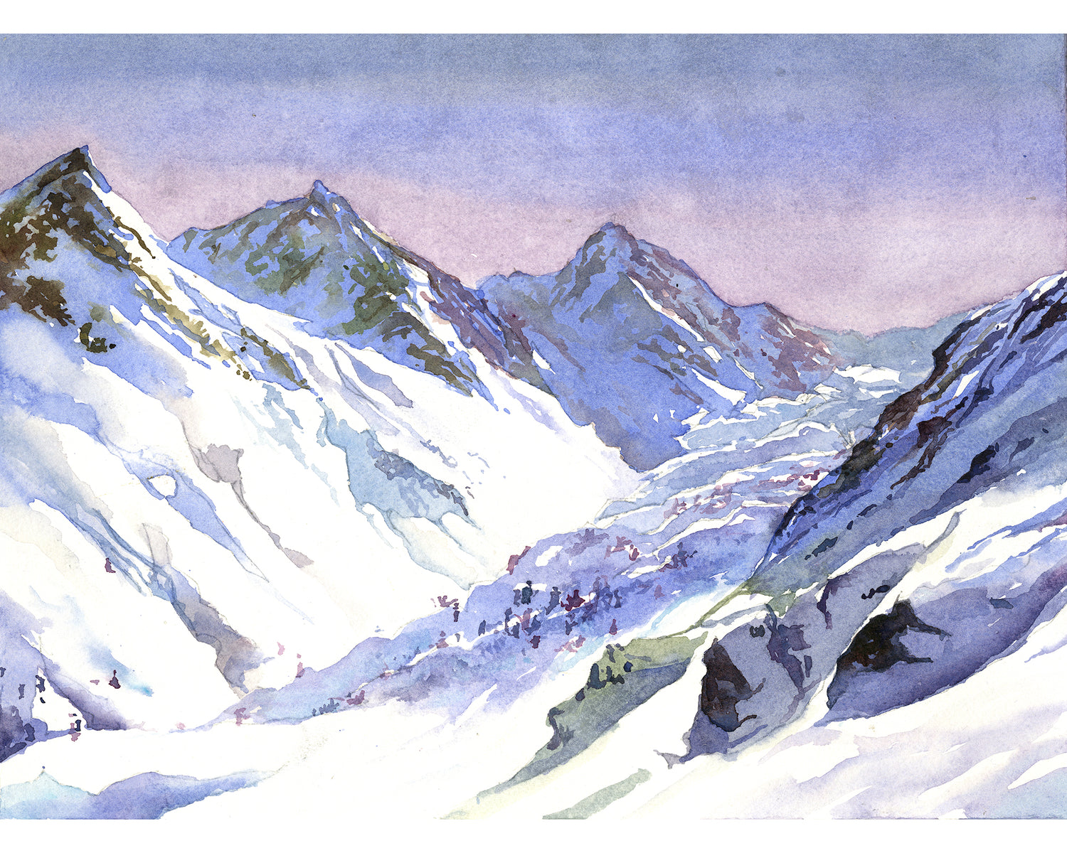 Snowy mountains Switzerland Alps Swiss landscape travel decor art for house snow European travel interior design Poster