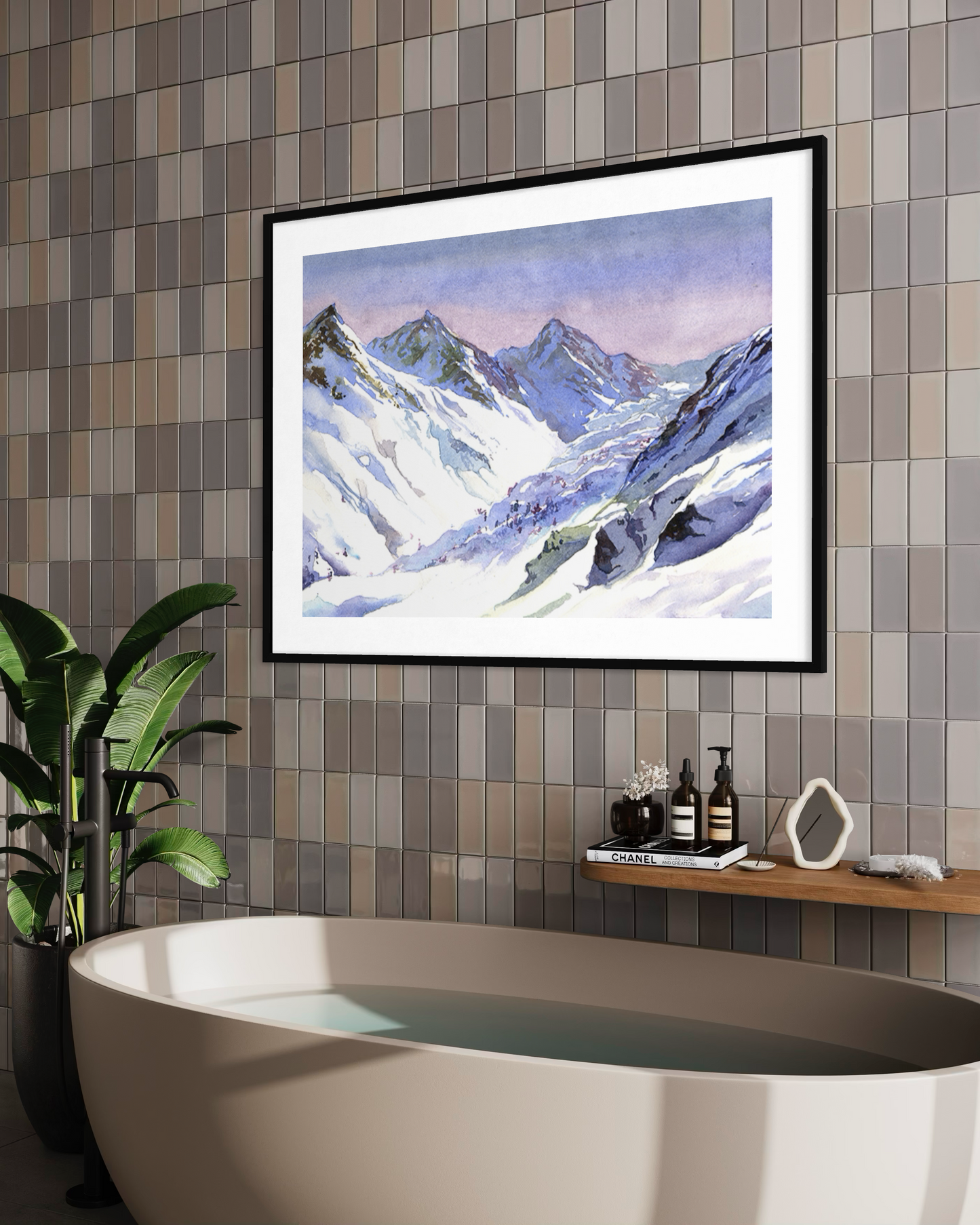 Snowy mountains Switzerland Alps Swiss landscape travel decor art for house snow European travel interior design Poster