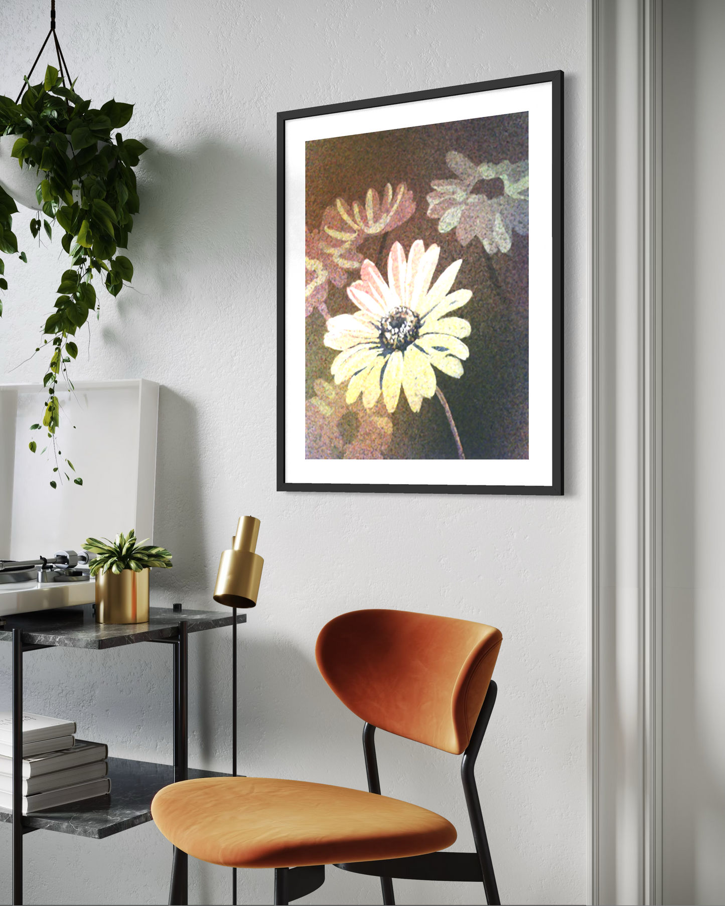 Daisy Bloom Fine Art Poster — Vintage Floral Wall Art Print Poster