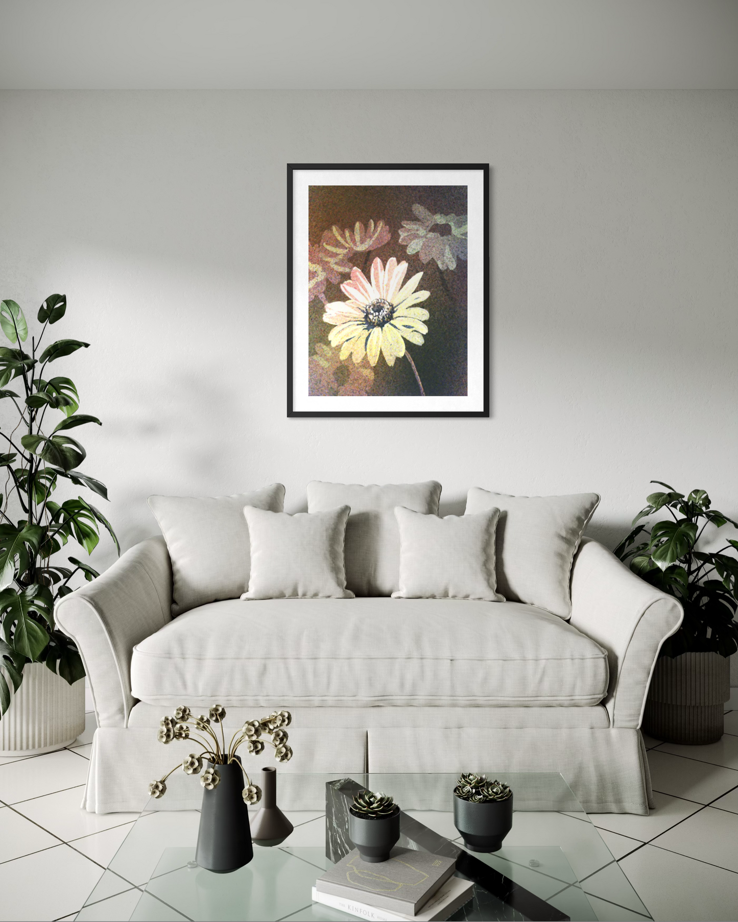 Daisy Bloom Fine Art Poster — Vintage Floral Wall Art Print Poster