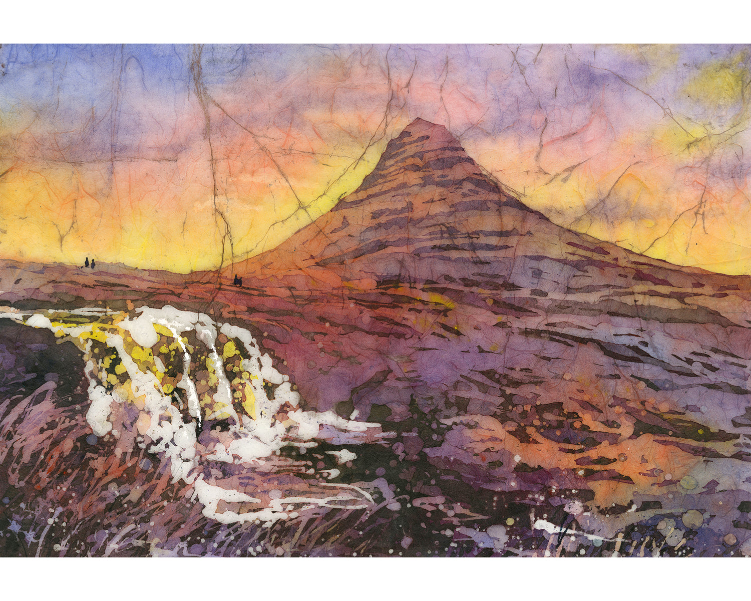 Kirkjufell Mountain Iceland Sunset Mountain Waterfall Fine Art Poster Poster