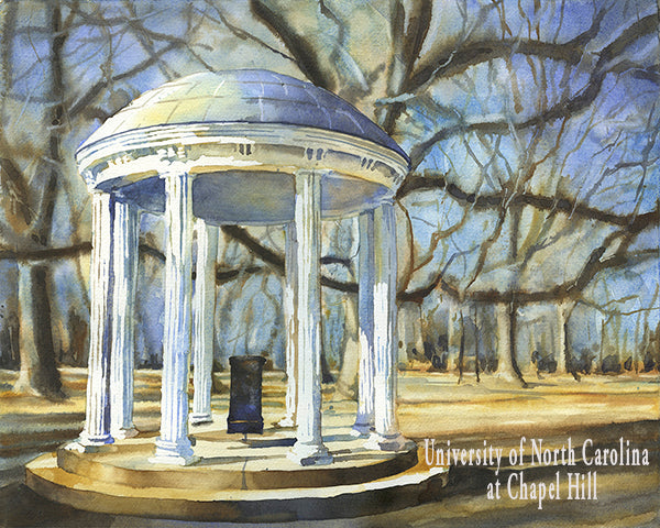 UNC Old Well Fine Art Poster — University of North Carolina Chapel Hill Print