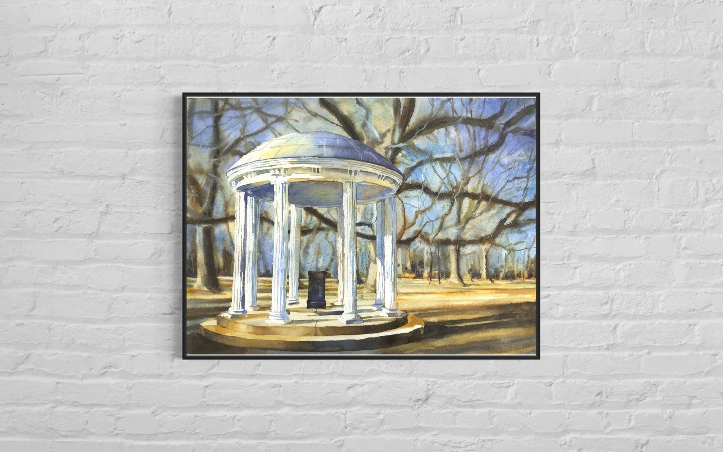 UNC Old Well Fine Art Poster — University of North Carolina Chapel Hill Print
