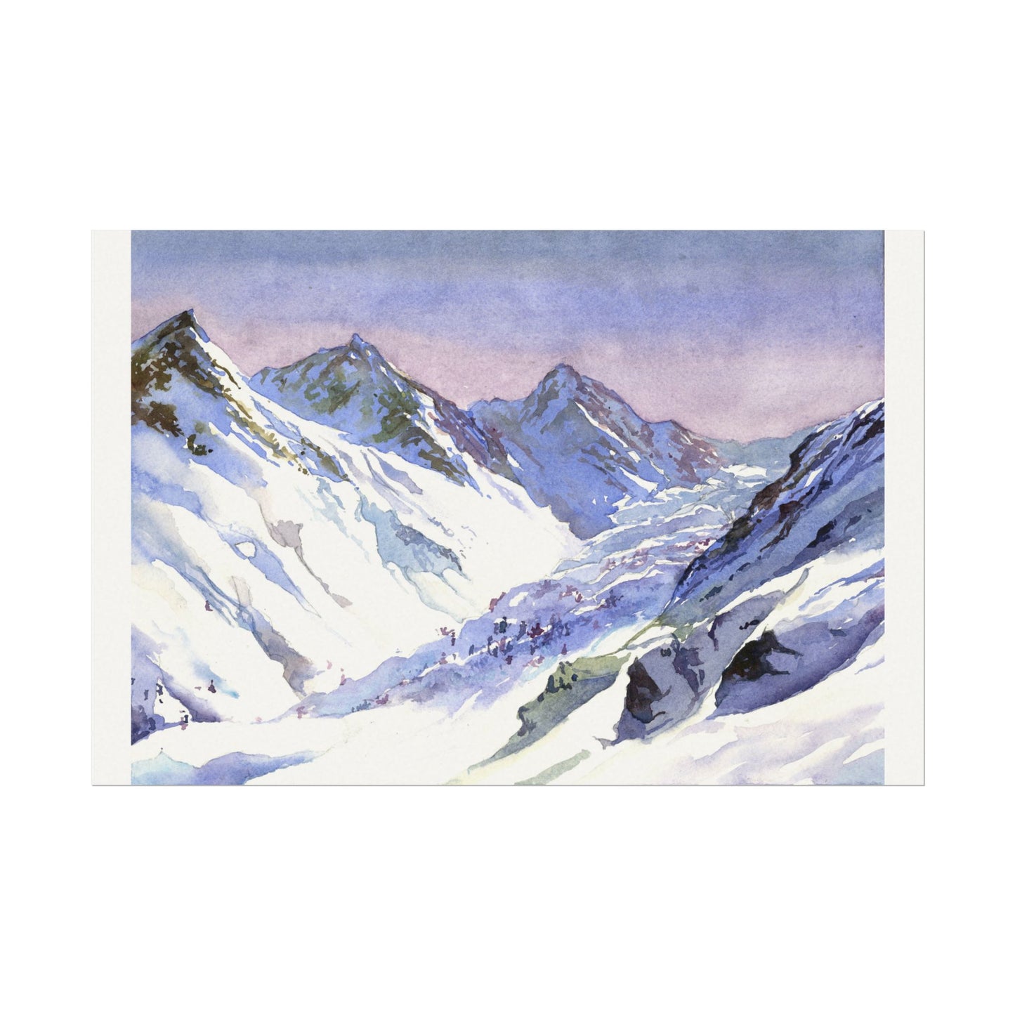 Snowy mountains Switzerland Alps Swiss landscape travel decor art for house snow European travel interior design