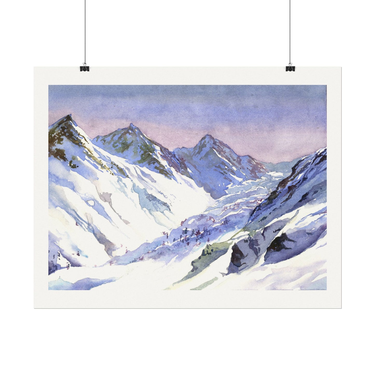 Snowy mountains Switzerland Alps Swiss landscape travel decor art for house snow European travel interior design