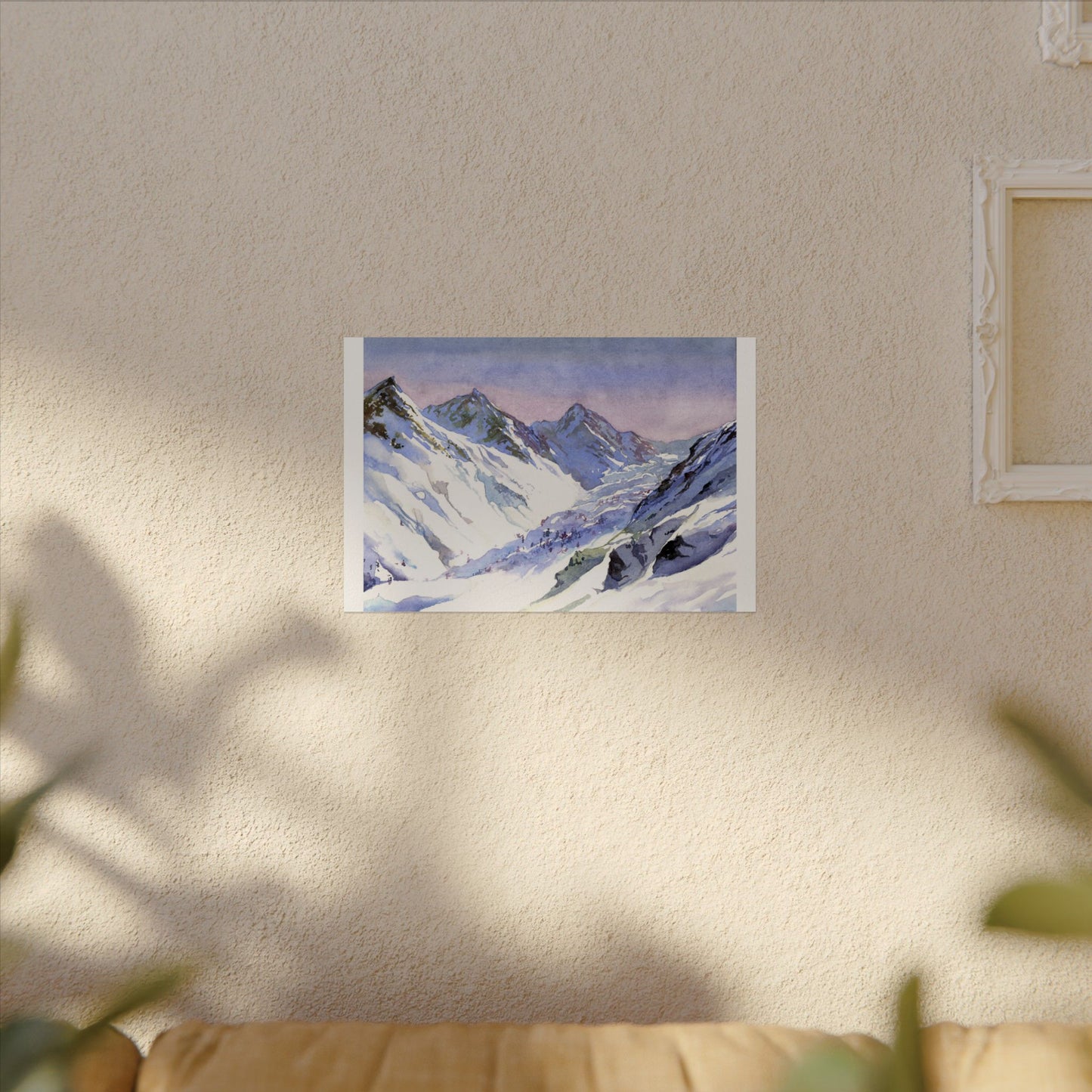 Snowy mountains Switzerland Alps Swiss landscape travel decor art for house snow European travel interior design