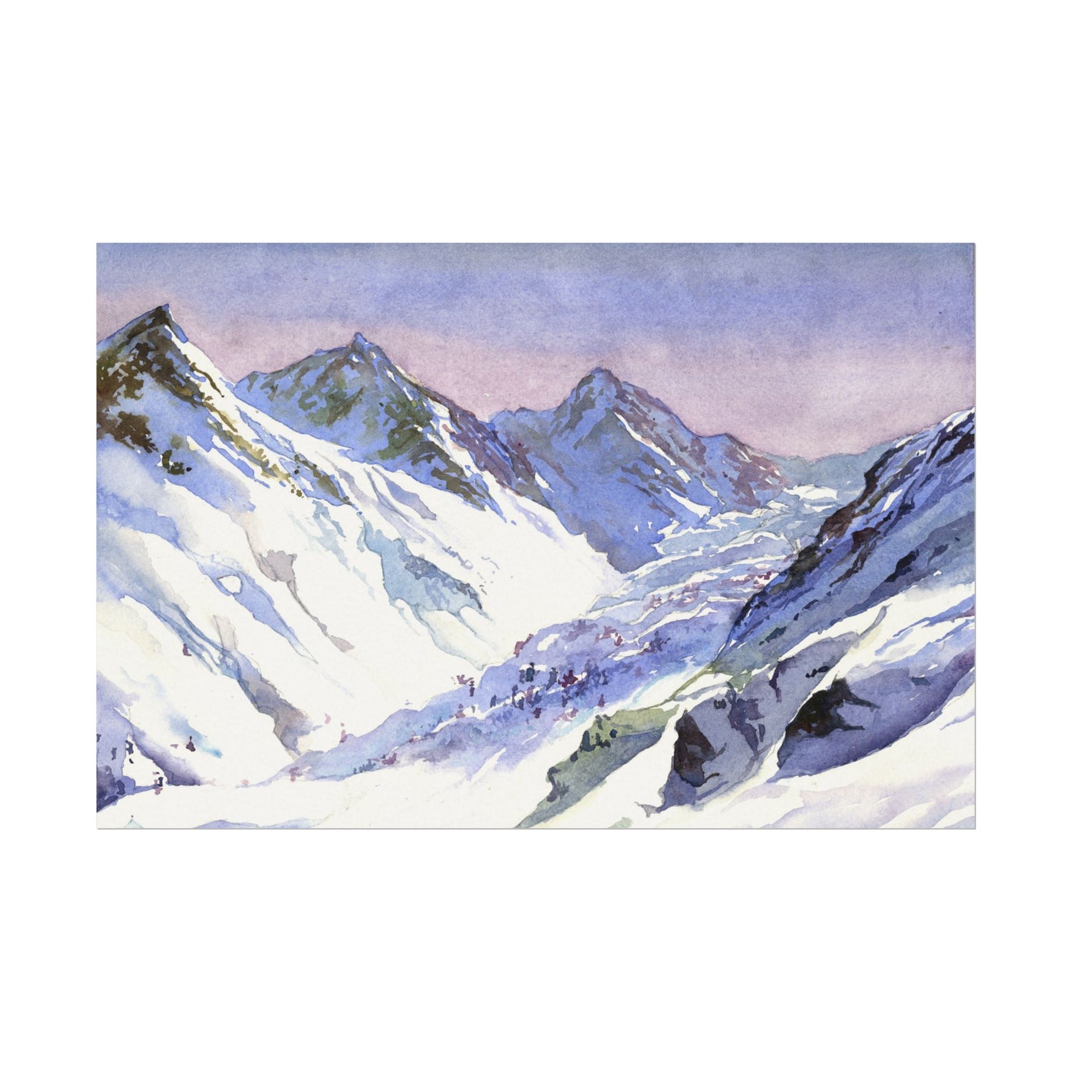 Snowy mountains Switzerland Alps Swiss landscape travel decor art for house snow European travel interior design Poster